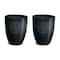 Glitzhome® 17" Eco-Friendly Oversized Faux Ceramic Tall Bowl Planters, 2ct.